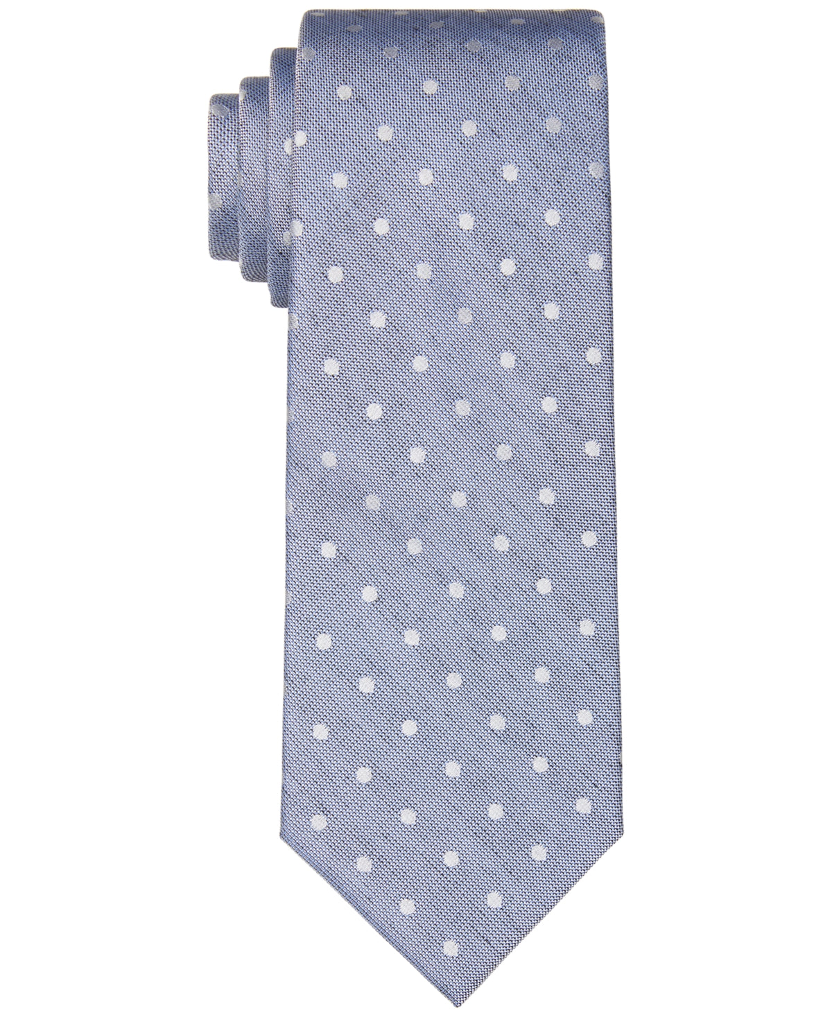Calvin Klein Mens Dot Slim Tie Blue Necktie