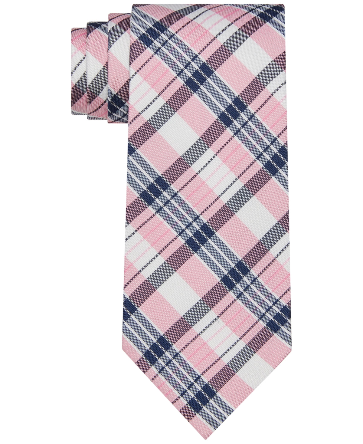 Tommy Hilfiger Mens Dylan Pink Plaid Tie