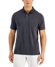 Club Room Mens Collared Short Sleeve Polo Dark Lead 2XL