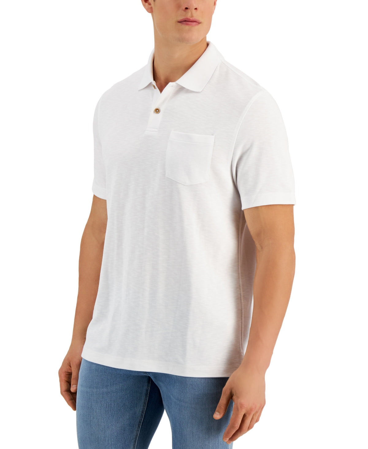 Club Room Mens Island Polo Shirt Bright White XL