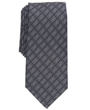 Alfani Men's Harper Geo Print Tie Charcoal Grey Necktie