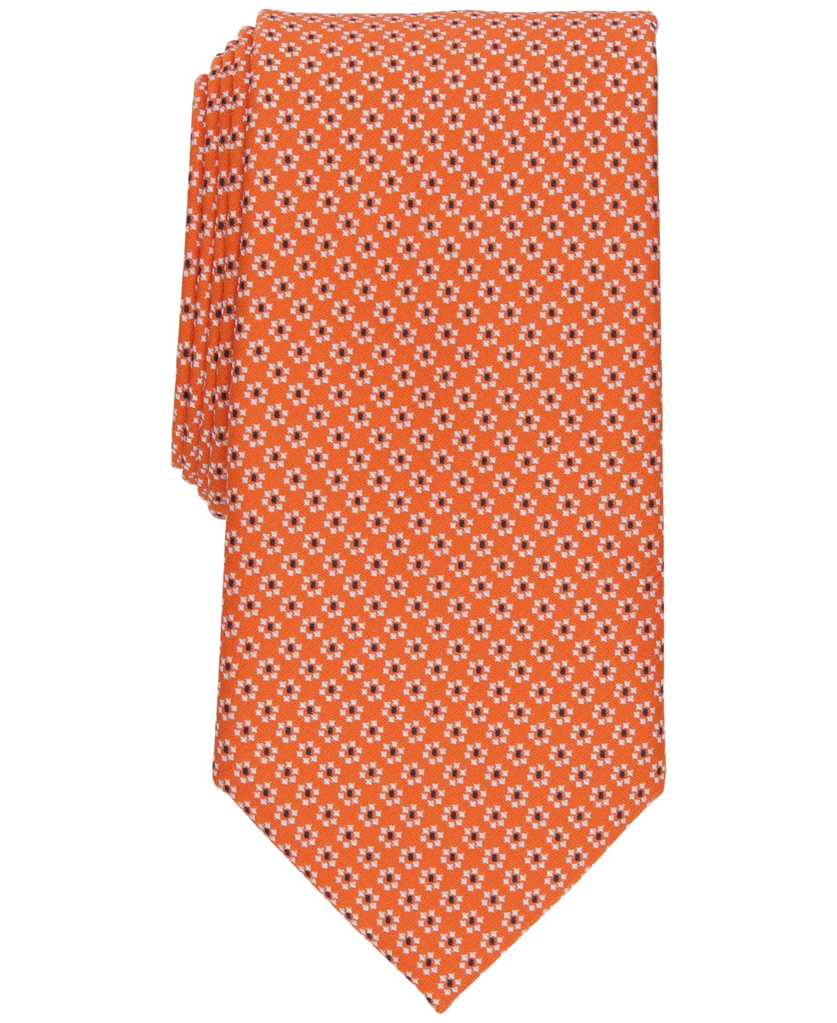 Club Room Men's Classic Floral Neat Tie Orange Necktie
