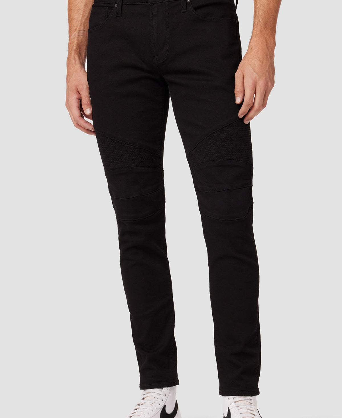 Hudson Mens Banks Biker Midrise Slim Jeans Hudson Black 38 Reg