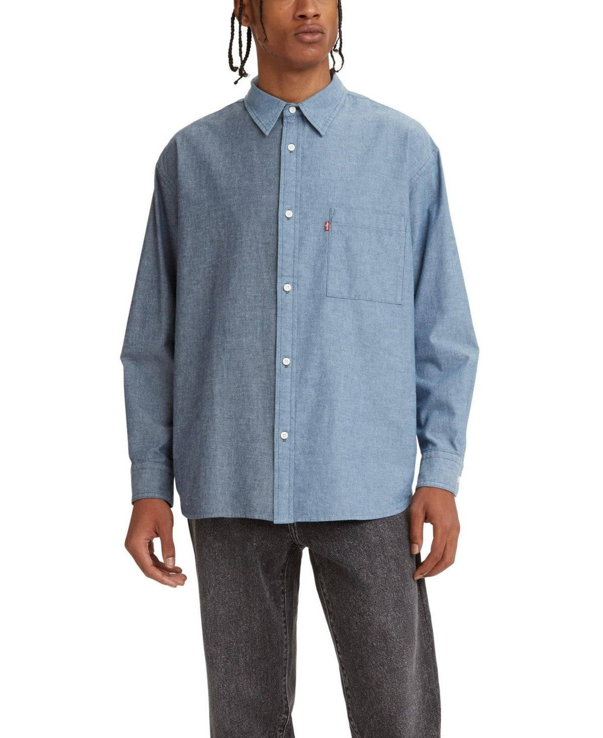 Levis Mens Slouchy Chambray Shirt Large