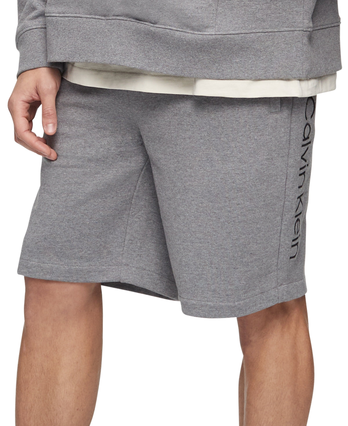 Calvin Klein Mens Standard Logo Terry Shorts Grey XL