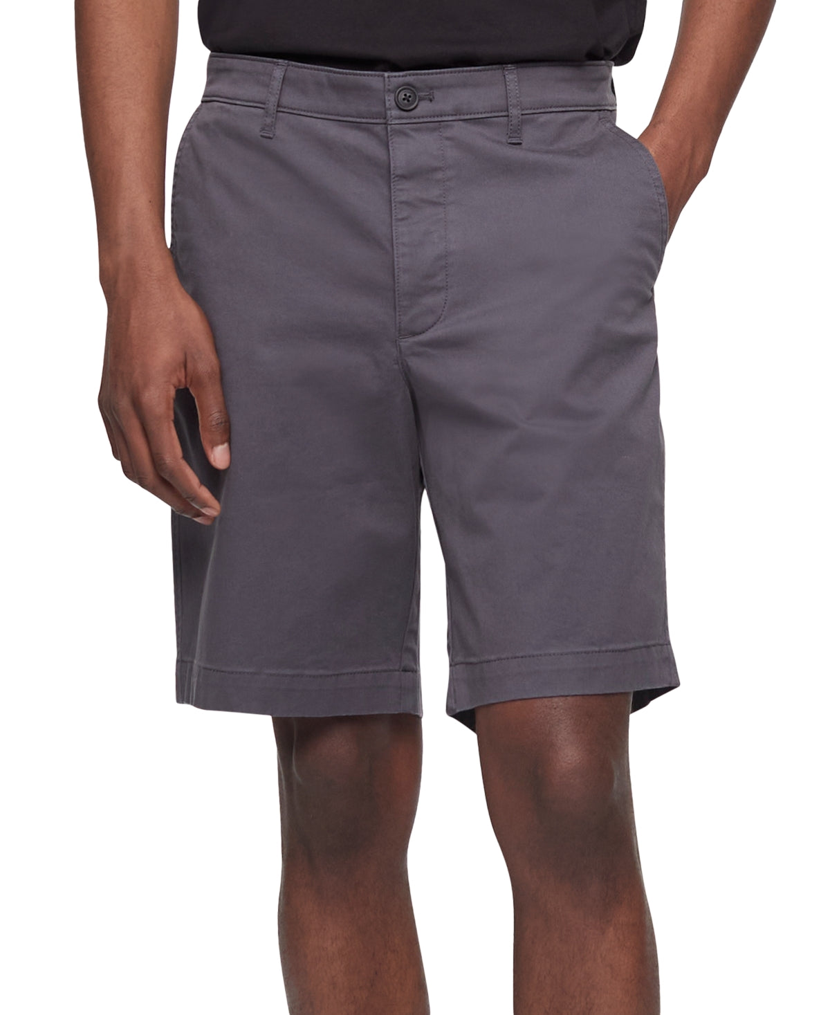 Calvin Klein Men's Gray Pinstripe Chino Shorts Size 34