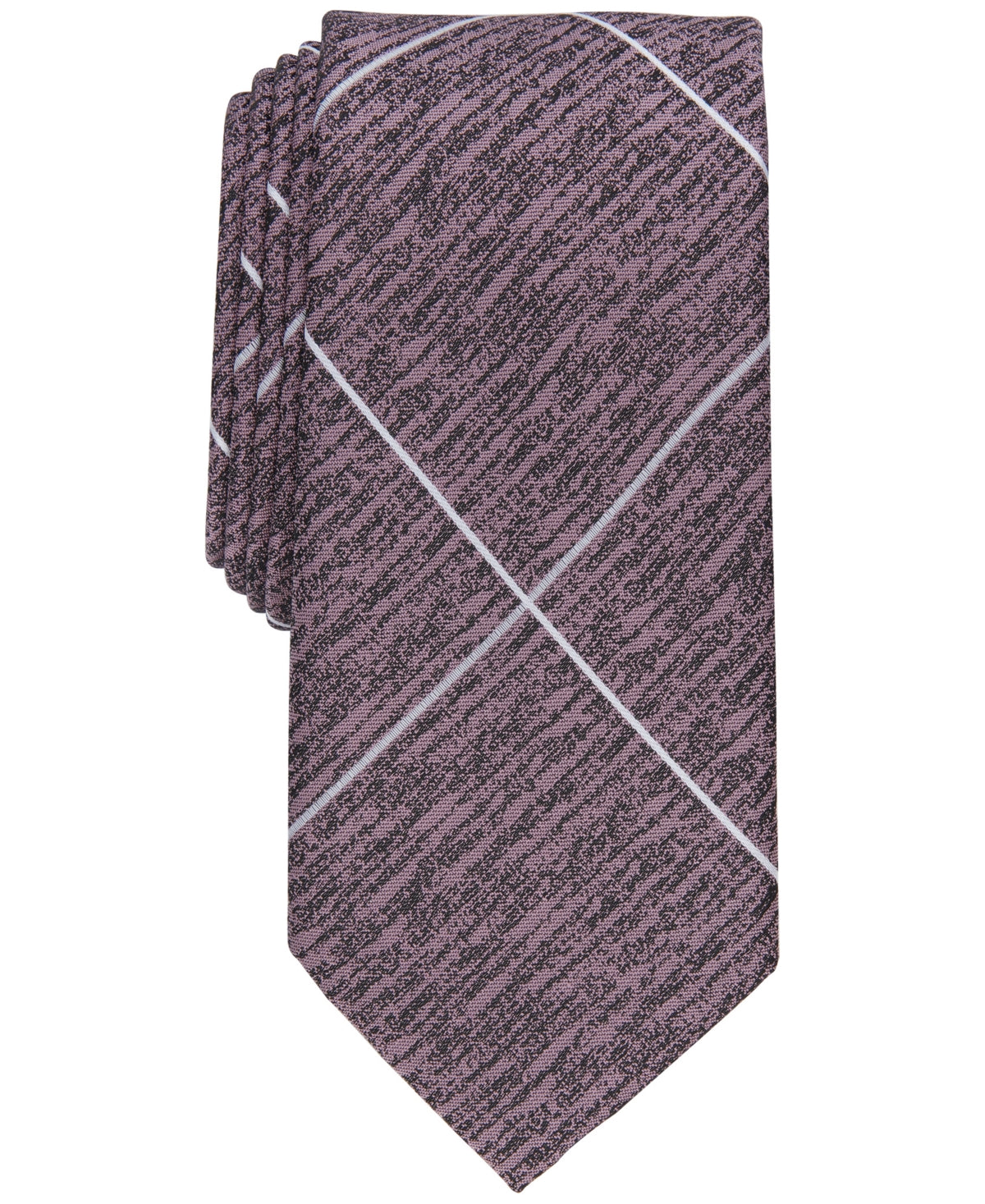 Alfani Mens Hector Windowpane Rose Tie OSFA