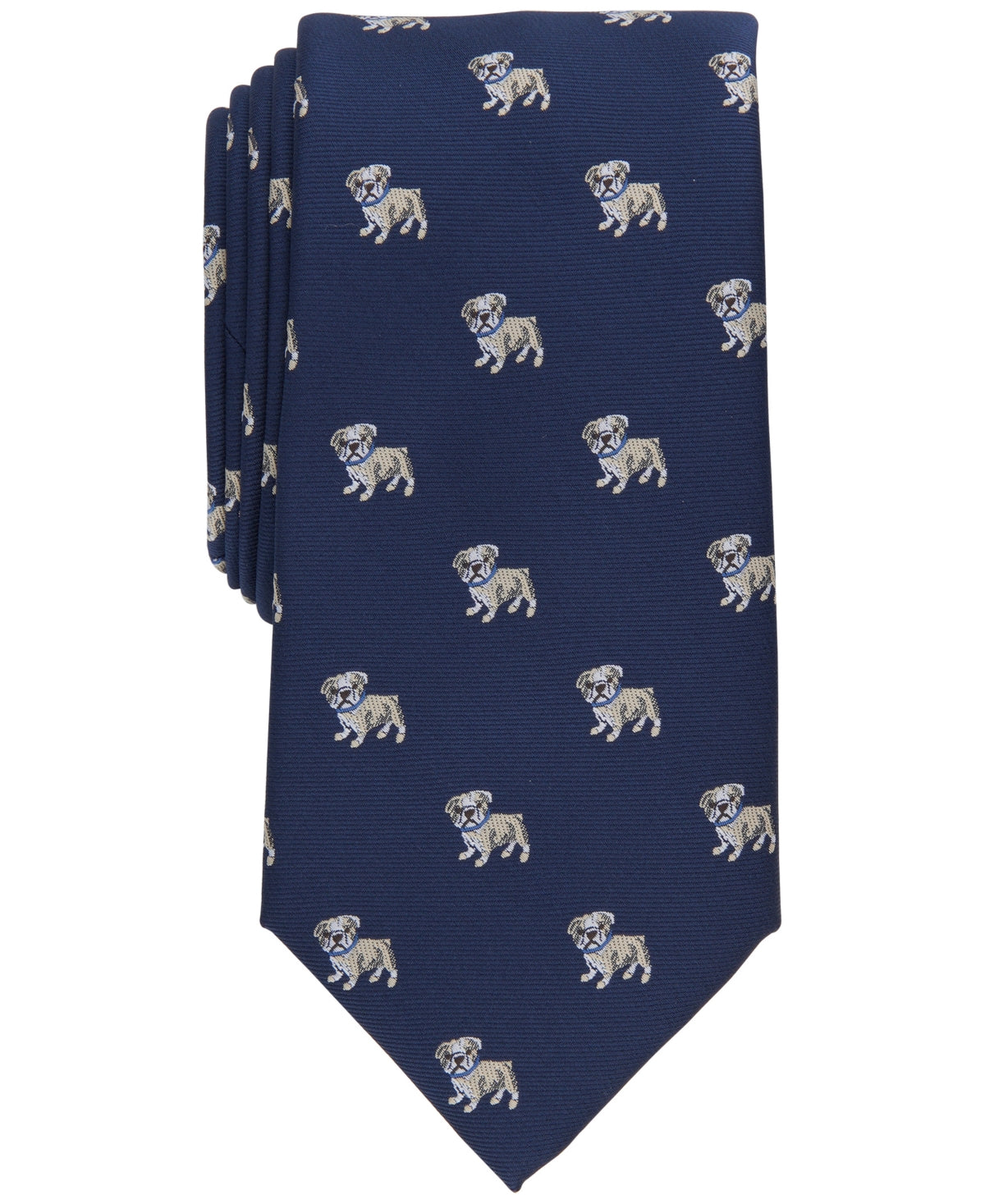 Club Room Men's Classic Bulldog Neat Tie Navy Blue Necktie