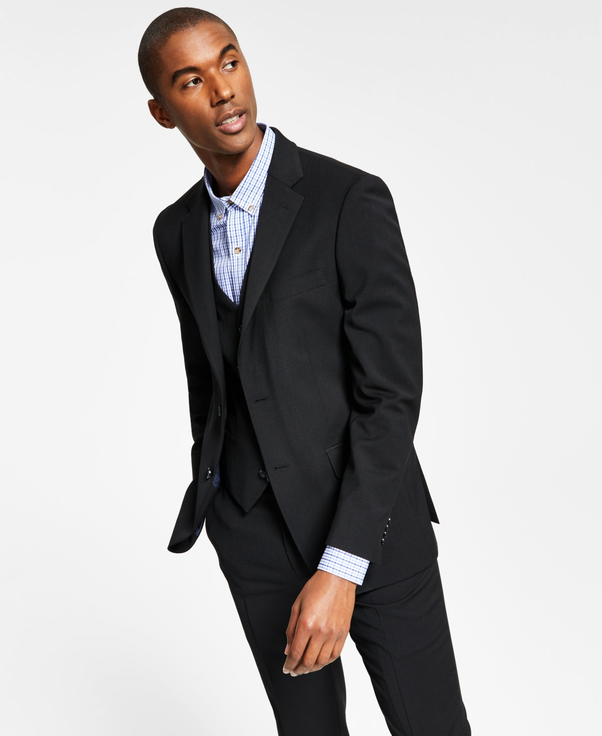 Tommy Hilfiger Mens Modern fit Suit Jacket Blazer 38 S Black