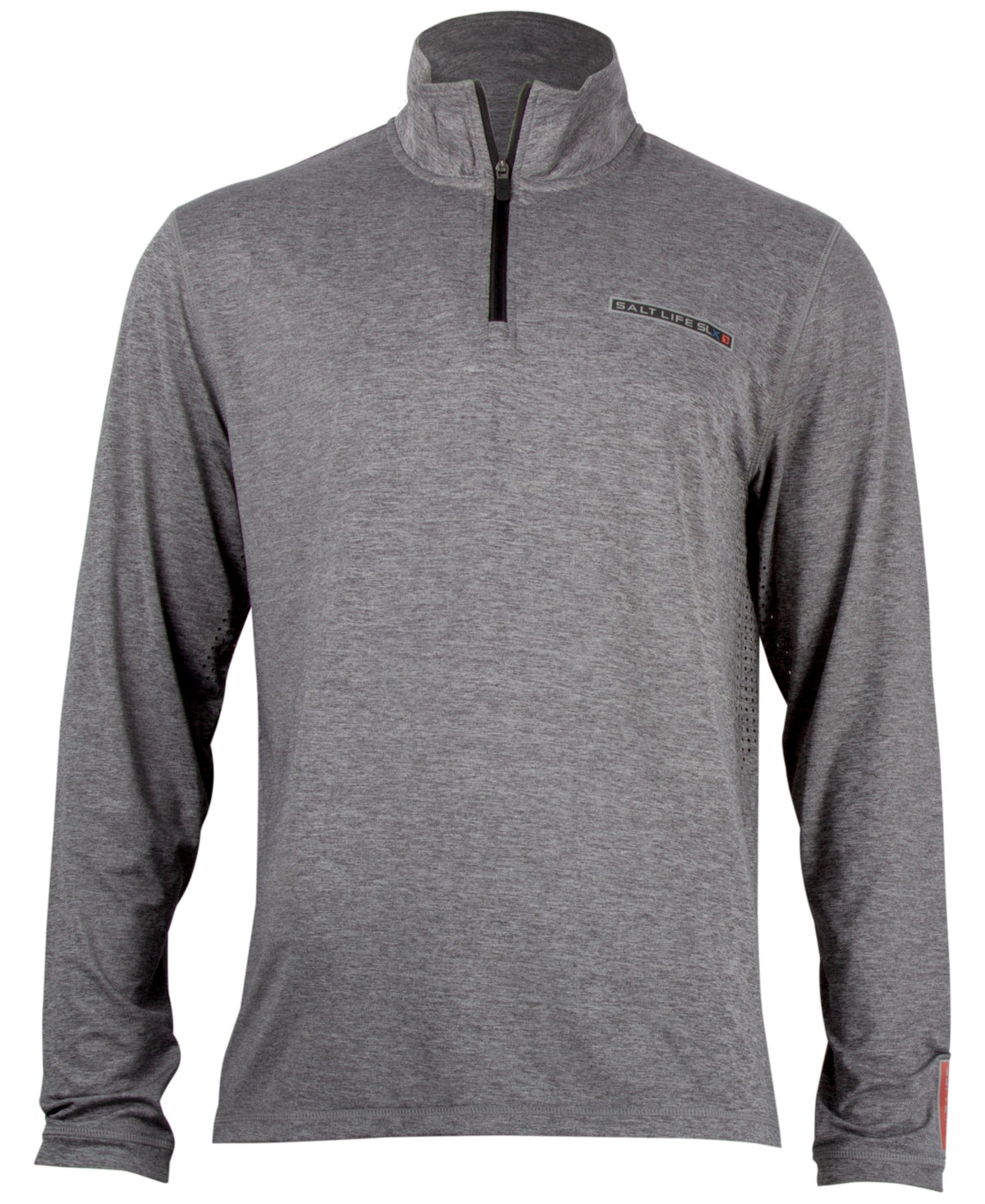 Salt Life Men's Sleek Quarter Zip Long Sleeve Shirt Heather Grey  XL