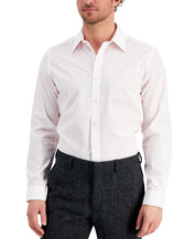 Club Room Men's Slim Fit Pink Stripe Dress Shirt Large