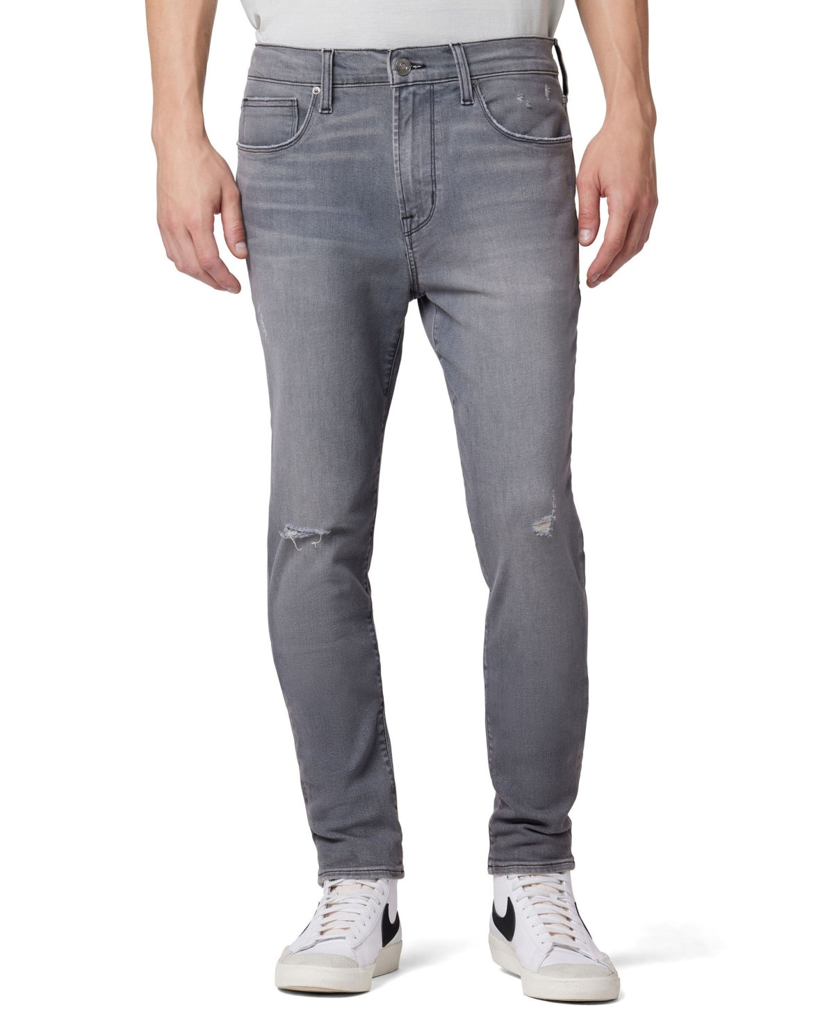 Hudson Mens Zev Skinny Fit Jean Open Gray 40" Waist