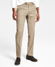 Tommy Hilfiger Mens Modern fit Dress Pants 36 / 30 Beige Solid Stretch