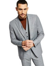 Tommy Hilfiger Men Modern fit Suit Jacket Blazer 44 S Grey Stretch Wool