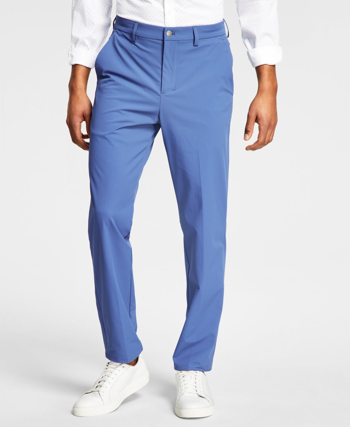 Calvin Klein Mens Slim fit Dress Pants 36 / 34 Blue Solid