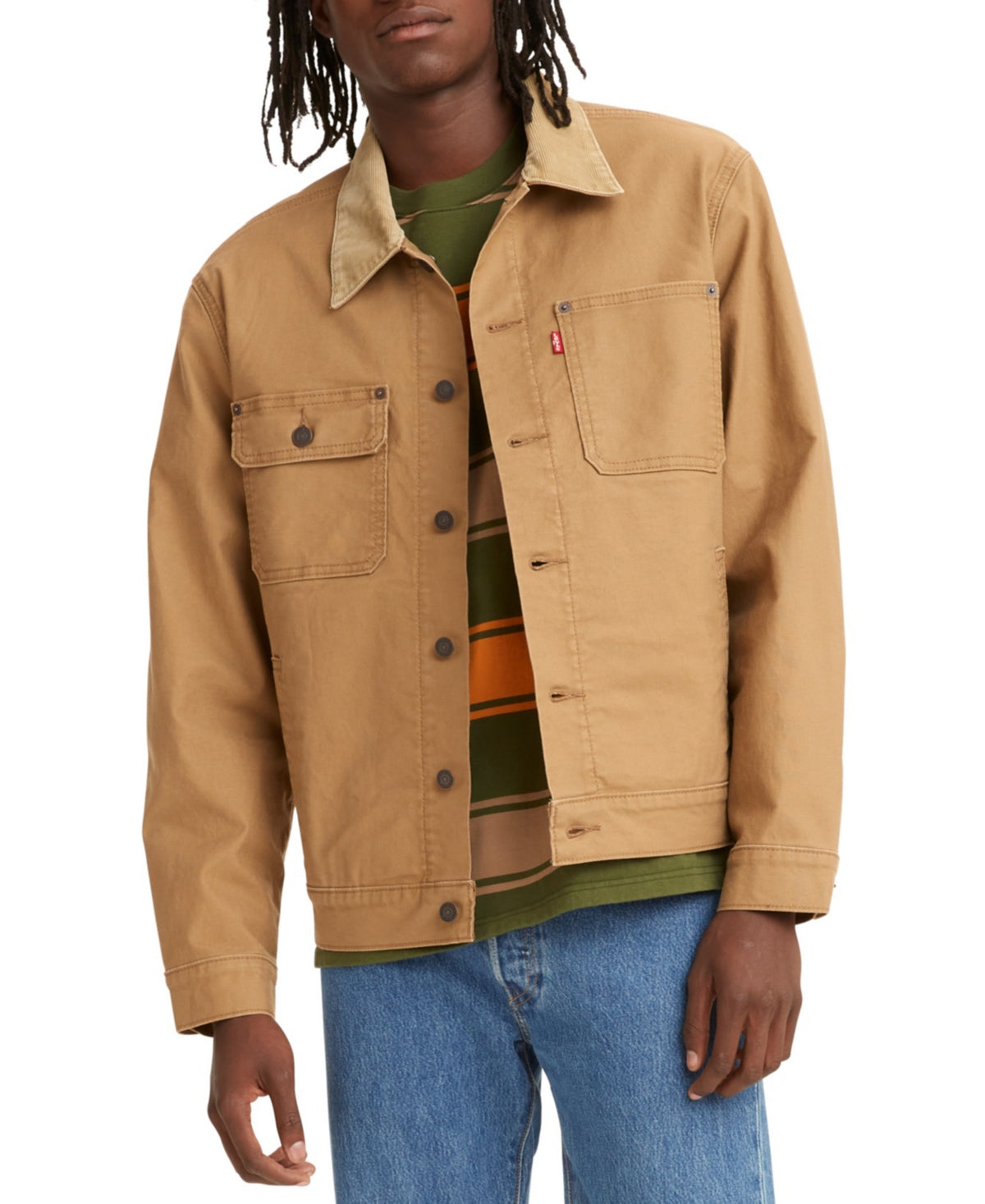 Men's Levi's Trucker Denim Jacket Size XL Tan Light Brown