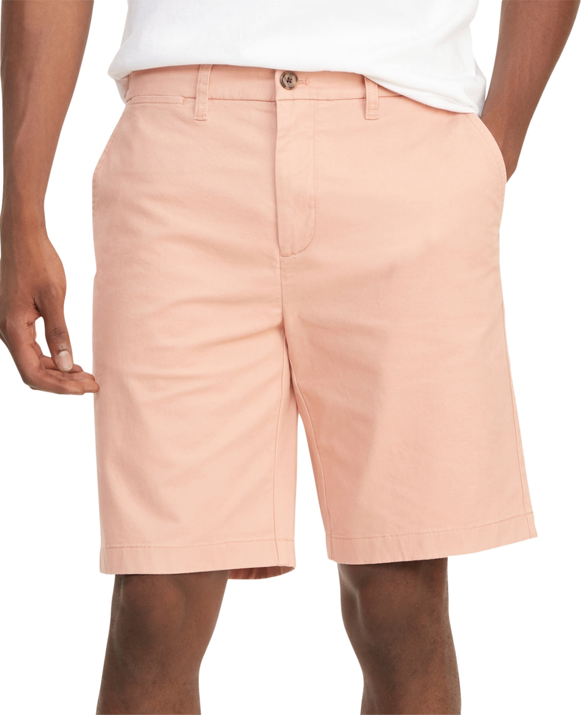 Tommy Hilfiger Core Classic Fit Flat Front Salmon Pink Shorts 32"Waist