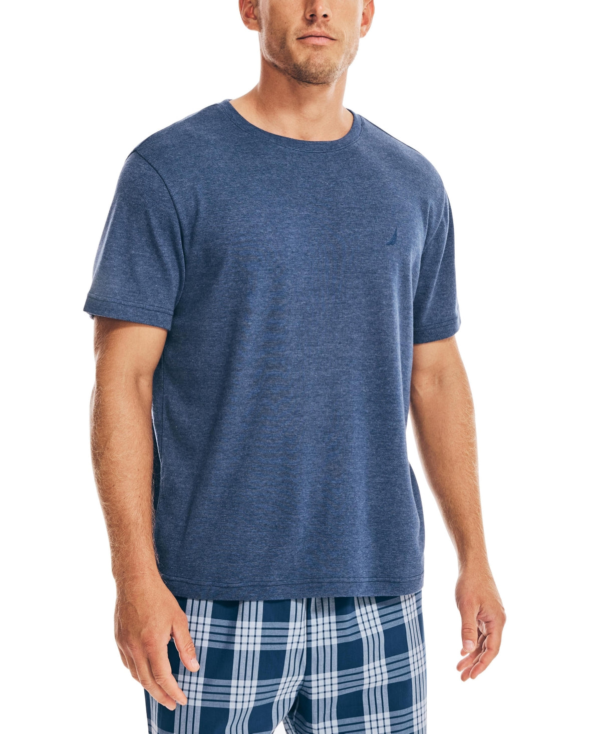 Nautica Men's J Class Short Sleeve Crewneck Pajama  T Shirt Blue Small