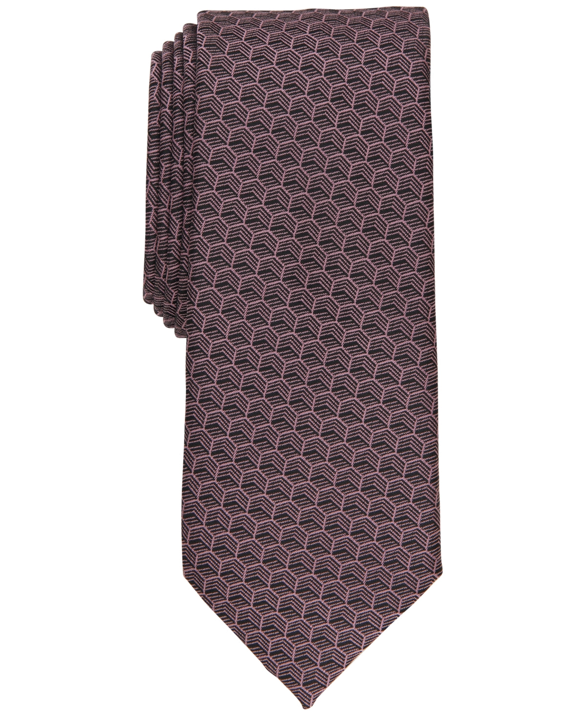 Alfani Men's Geo Print Tie Red Necktie