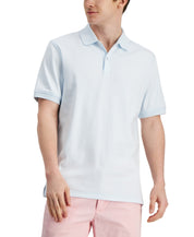 Club Room Men's Soft Touch Interlock Short Sleeve Polo Shirt Blue Large