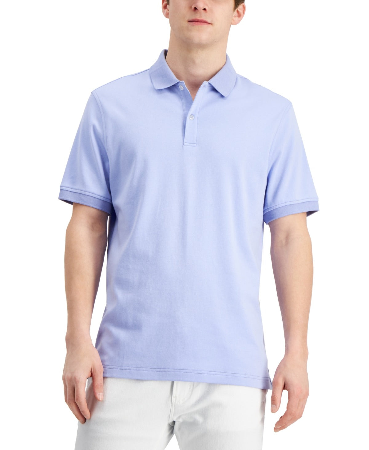 Club Room Mens Heather Polo Shirt Fresh Orchid Purple Small