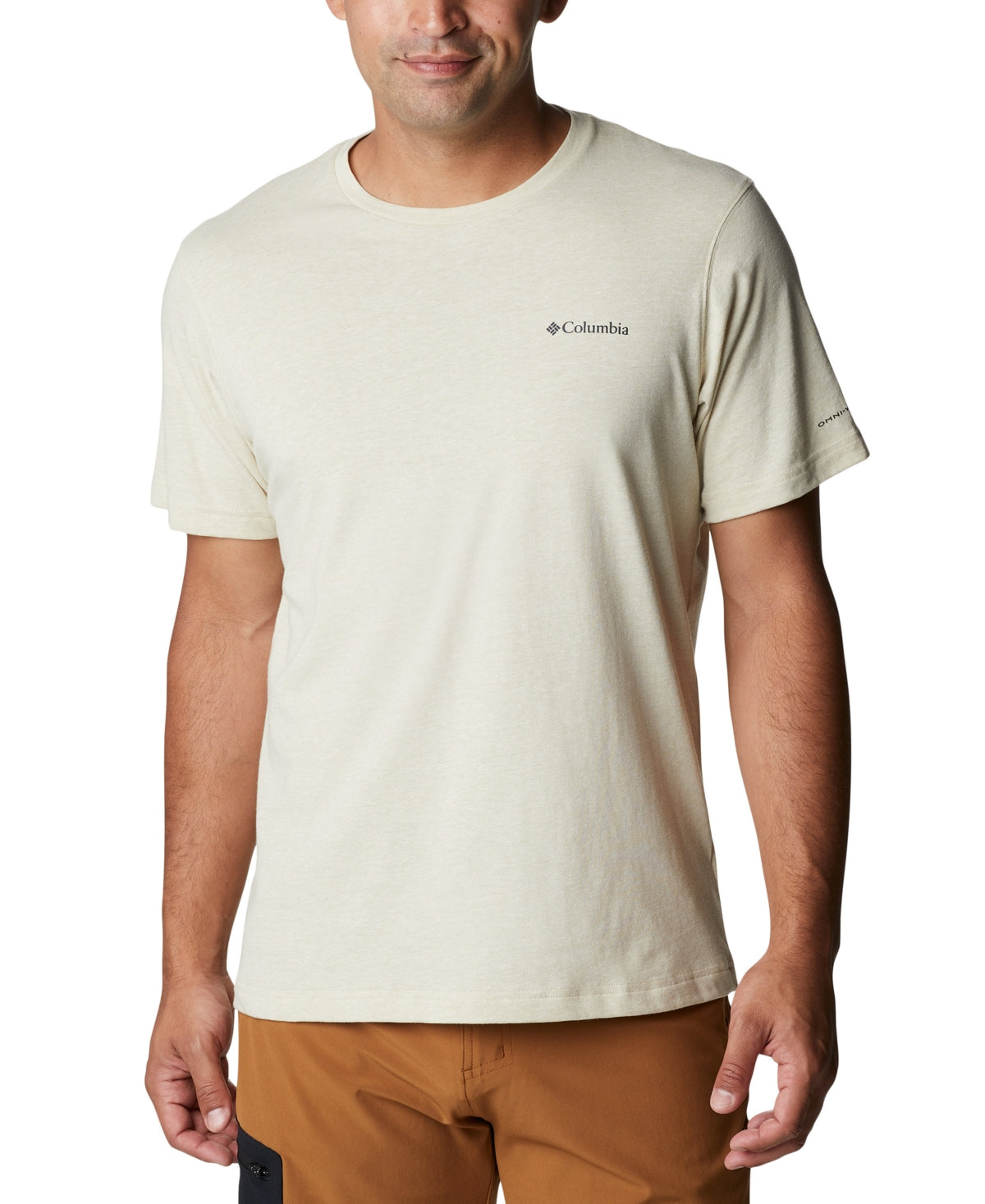 Columbia Mens Solid Thistletown Hills T shirt Beige 2XL
