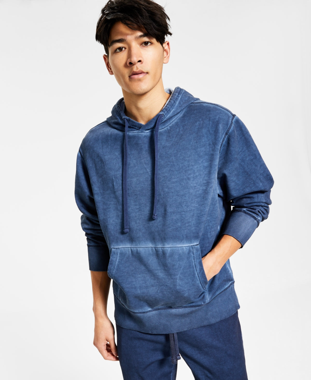 Sun + Stone Men's Fleece Hoodie Navy XXL