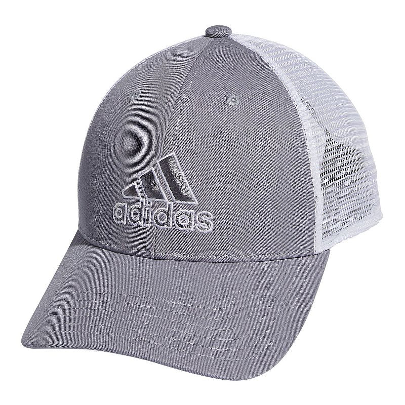 Adidas Gray/White Mesh Snapback Hat One Size Reg