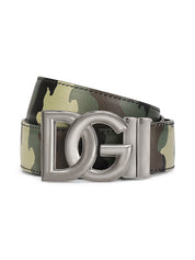 Dolce & Gabbana Reborn to Live reversible leather belt Camo / Black Size 85 / 34