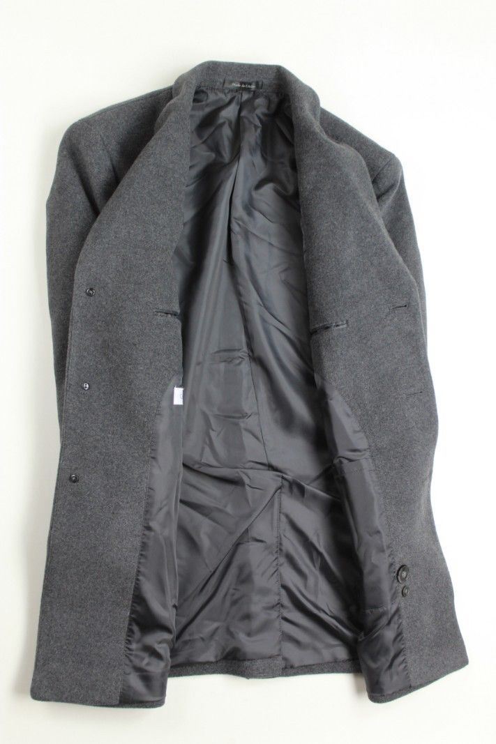 Calvin Klein Men's Prosper X-Fit Slim Overcoat Coat 42R Mid Grey Wool