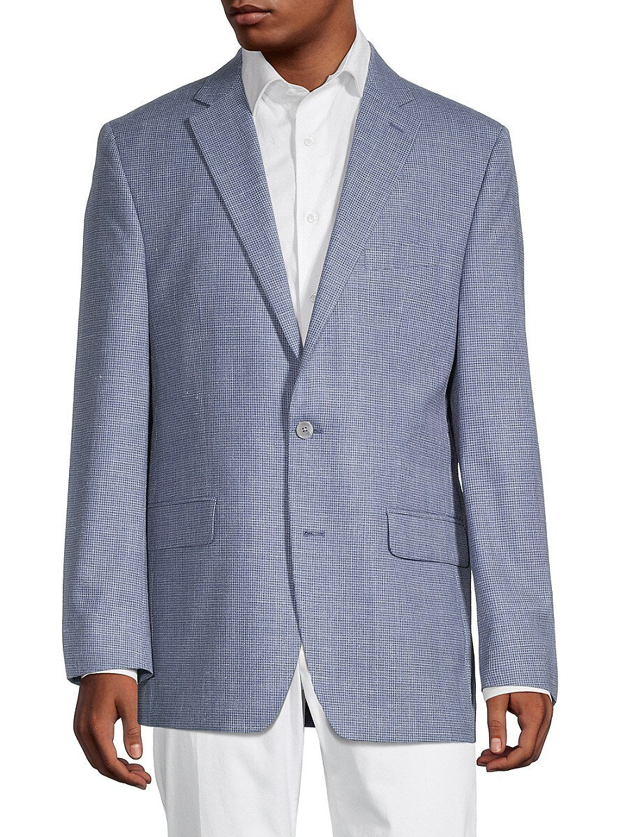 Lauren Ralph Lauren Mens Classic fit Wool Sport Coat Blazer 40 S Navy Blue Check