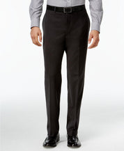 Calvin Klein Mens Slim fit Dress Pants 42 / 30 Dark Grey Solid Stretch Wool