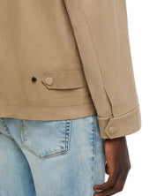 Hugo Boss Mens Modern fit Leather Jacket Coat 40 S Beige Solid