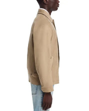Hugo Boss Mens Modern Fit Leather L-Mochi Jacket Coat 44 R Brown Solid