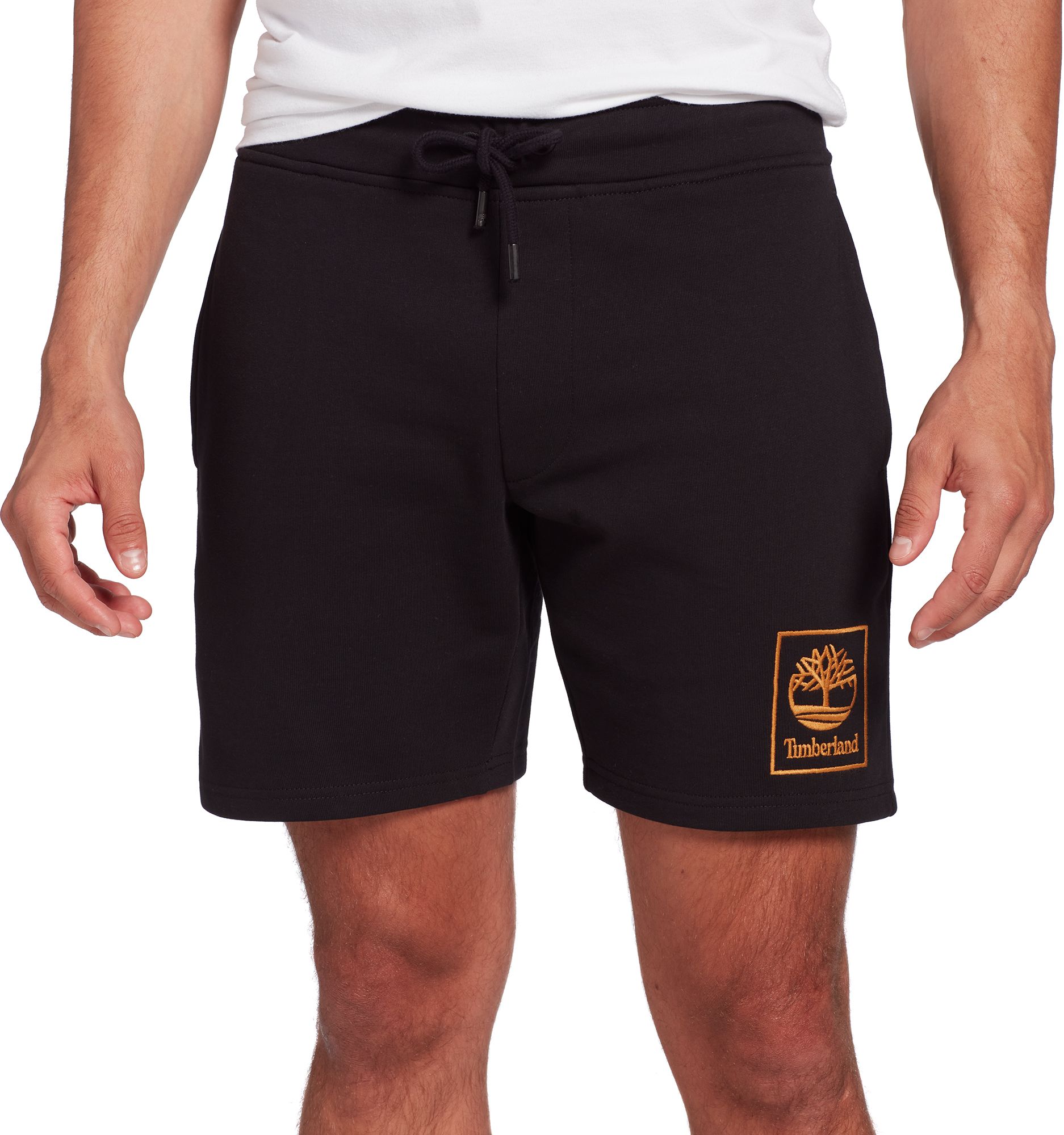 Timberland Mens Stack Logo Fleece Shorts Black XXL