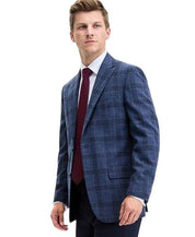 Tommy Hilfiger Mens Modern fit Sport Coat Blazer 38 S Blue Plaid