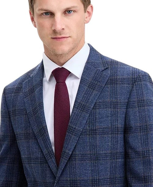 Tommy Hilfiger Mens Modern fit Sport Coat Blazer 38 S Blue Plaid