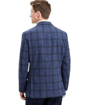 Tommy Hilfiger Mens Modern fit Sport Coat Blazer 42 L Blue Plaid Stretch