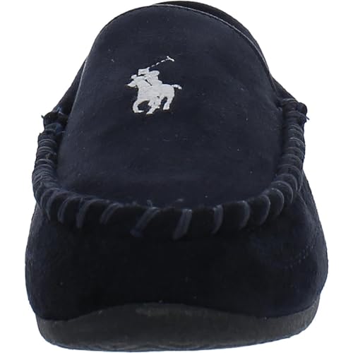 Ralph Lauren Mens' POLO Slipper, Declan Plaid Moccasin House Shoe Navy Size 10