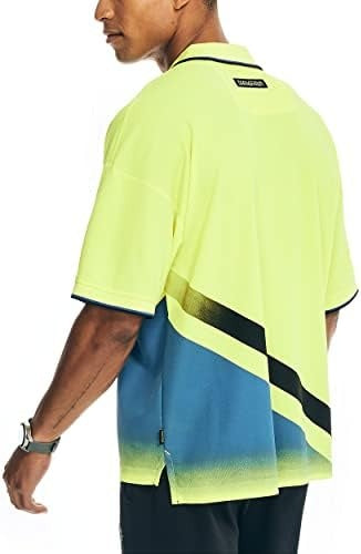 Nautica Mens Competition Sustainably Short Sleeve Polo ShirtYellow Medium