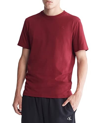 Calvin Klein Men's Smooth Cotton Solid Crewneck T Shirt XXL 2XL Red