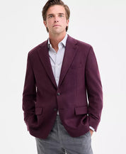 Michael Kors Mens Classic fit Wool Cashmere Sport Coat Blazer 42 R Burgundy Red