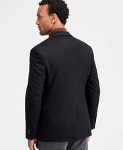 Michael Kors Mens Classic fit Suit Jacket Blazer 44 R Black Solid Stretch