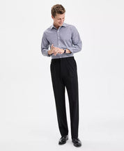 Tommy Hilfiger Mens Relaxed fit Dress Pants 34 / 32 Black Solid