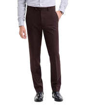 Calvin Klein Mens Slim fit Dress Pants 38 / 30 Brown Solid