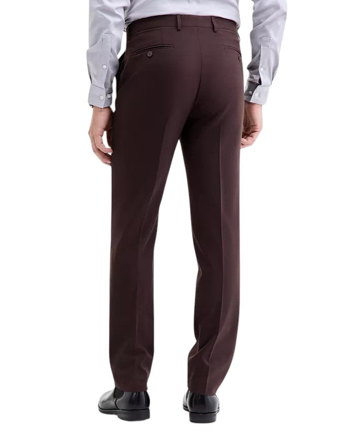 Calvin Klein Mens Slim fit Dress Pants 38 / 30 Brown Solid