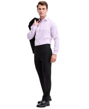 Kenneth Cole Mens Slim fit 2 Piece Suit 42 R / 35 Waist Black Striped Stretch
