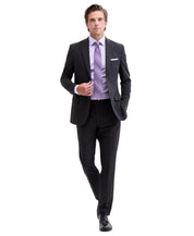 Dkny Mens Modern fit 2 Piece Suit 50 L Pants 44 / 34 Charcoal Gray Plaid