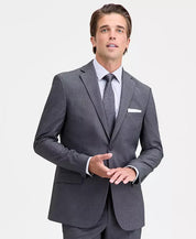 Dkny Mens Modern fit 2 Piece Suit 48 R / 42 Waist Black White Birdseye