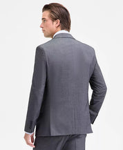 Dkny Mens Modern fit 2 Piece Suit 40 R Pants 33 / 32 Black White Birdseye